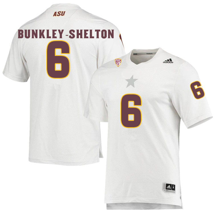 Men #6 LV Bunkley-SheltonArizona State Sun Devils College Football Jerseys Sale-White